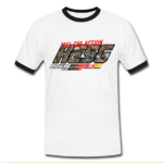 T-Shirt „Feel the Action“ 2022 weiß, schwarz
